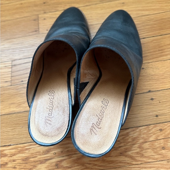 Madewell Black Leather Mules - Picture 2 of 4